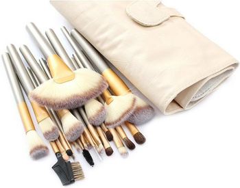 Sada 24 profesionálních štětců na make-up, průhledné pouzdro