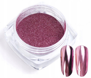 Glass Deep Pink Nail Powder Mirror Effect 04