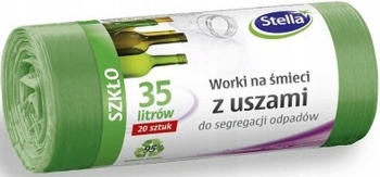 Stella Pytle na odpadky s uchy Skleněné 35L 20 ks