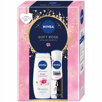 Nivea Soft Rose Dárková sada Sprchový gel + Antiperspirant 72h