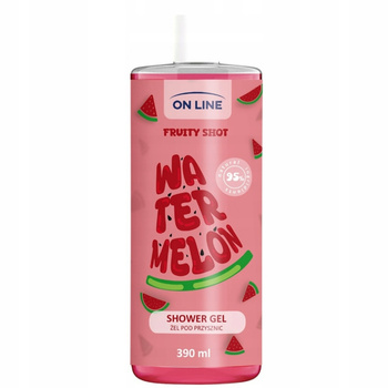 On Line Fruity Shot Osvěžující sprchový gel Meloun a máta 390 ml