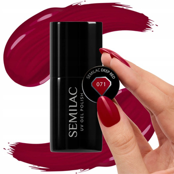 Semilac Hybridní lak na nehty Deep Red 071 Deep Red 7ml