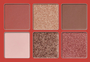 Paleta esencí 6 bronzových stínů bronzovaných tímto způsobem