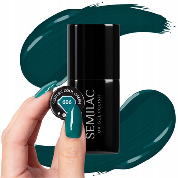 Semilac Hybridní lak na nehty Cool Green 606 lahvička zelená 7ml
