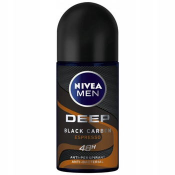 Nivea Men Deep Black Carbon Espresso Antiperspirant Roll-on Protection 48h 50ml