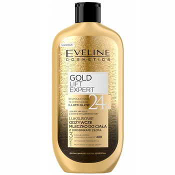 Eveline Gold Lift Expert vyživující tělové mléko s částicemi zlata 350 ml