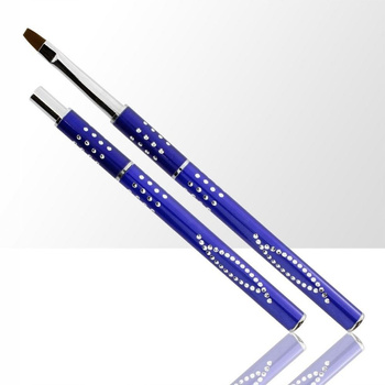 Gelový štětec s flitry, přírodní štětiny č. 6