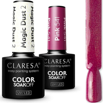 Claresa Sada Magic Dust Hybrid Powder na nehty + růžový lak 541