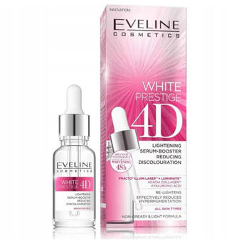 Eveline White Prestige 4D rozjasňující odbarvovací sérum na obličej 18 ml