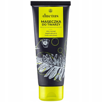 Duetus Regulační maska na obličej Konopný olej a aktivní uhlí 75g