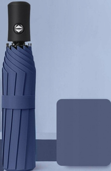 Skládací deštník automatický elegantní námořnická modrá klasika