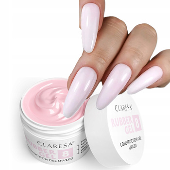Claresa Rubber Gel Construction Rubber Gel UV/LED 8 Light Pink 12g