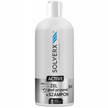 Solverx Active Men 2v1 sprchový gel a šampon na vlasy pro muže 400 ml