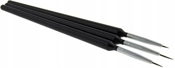 Hybridní akrylové gelové dekorační štětce Sada 3 ks