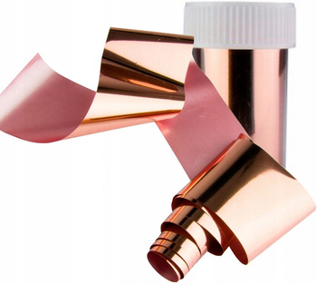 Přenosová fólie na nehty z růžového zlata