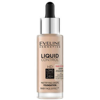 Eveline HD Liquid Control Mattifying Foundation Niacinamide 050 Golden Beige 32ml