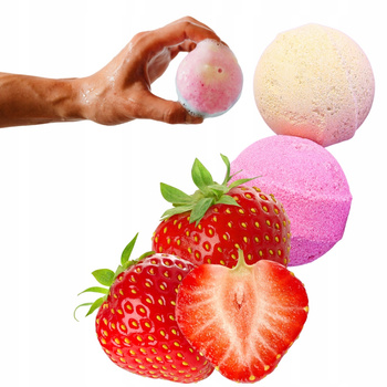 Kąpielove šumivá koupelová bomba s ovocnou vůní jahod 50g