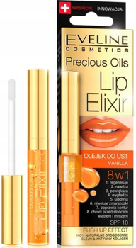 Eveline Oils Lip Elixir Tinting Lip Oil 8v1 pečující vanilka