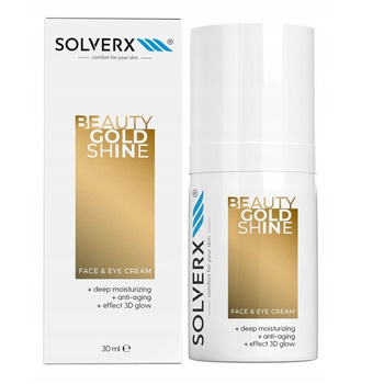 Solverx Beauty Gold Shine rozjasňující krém na obličej a oči 30 ml