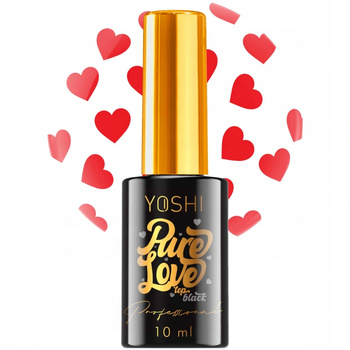 Yoshi Pure Love Nail Top with Particles bezbarvá červená srdce 10ml
