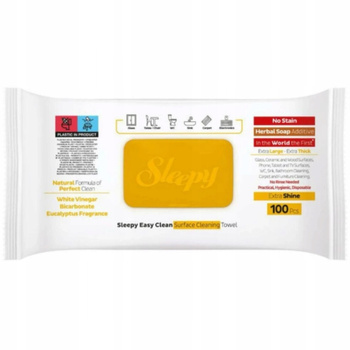 Univerzální vlhčené ubrousky Sleepy Easy Clean XXL Eucalyptus 100 ks