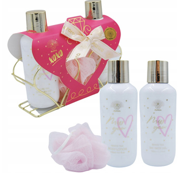 Aurora dárková sada 3 kosmetiky v kovovém košíku gelový balzám