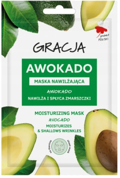 GRACJA Sheet Mask Avocado Sheet hydratační a redukující vrásky