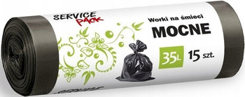 Servis Pack Pytle na odpad Strong Black 35L 15 ks