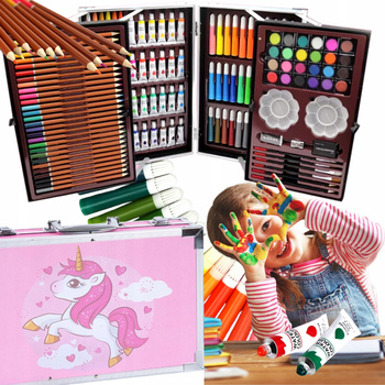 CoolStaff Sada 145 uměleckých malířských potřeb pro děti