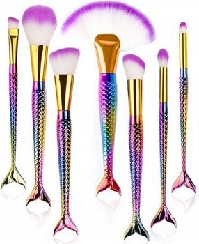 Sada 7 kusů štětců na make-up mořské panny