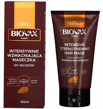 L'biotica Biovax jantarová maska ​​na vlasy 150ml
