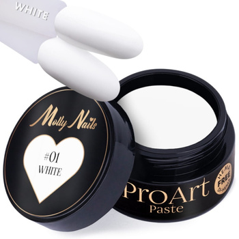 Molly Lac ProArt Paste White Paste Nail Art Gel 01 White 5g
