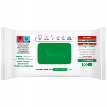 Univerzální vlhčené čisticí ubrousky Sleepy Easy Clean XXL 100 ks