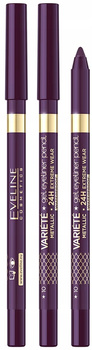 Gelová tužka na oči Eveline Variete voděodolná metalíza 10 Lilek
