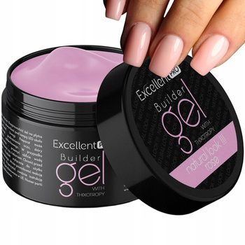 Vynikající PRO Jednofázový Builder Gel na nehty Natural Look Rose 50g
