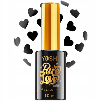 Yoshi Pure Love Nail Top with Particles Colorless Black Hearts 10ml