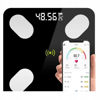 CoolStaff Analytická koupelnová váha Slim 180 kg Smart+ 17v1