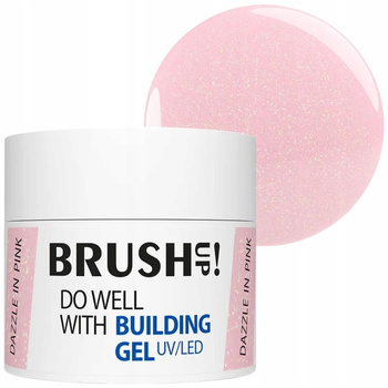 Brush Up! Stavební gel UV/LED gel na nehty Dazzle In Pink 12g