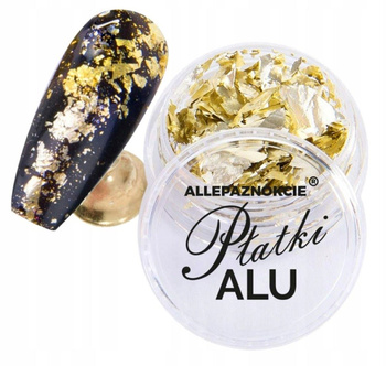 Nail Powder Metallic Alu Gold Flakes 12