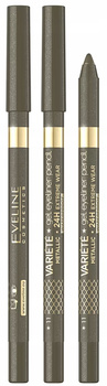 Gelová tužka na oči Eveline Variete vodotěsná metalíza 11 khaki