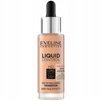 Eveline HD Liquid Control Mattifying Foundation with Niacinamide 055 Honey 32ml