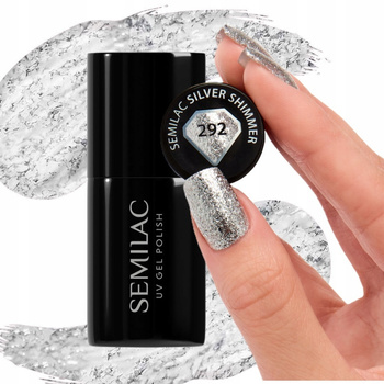 Semilac Hybridní lak na nehty Silver Shimmer 292 7ml