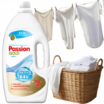 Passion Gold White Aktiv Gel Light White Laundry Gel 100 pracích 4L