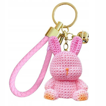 Růžový králíček Keychain Keychain