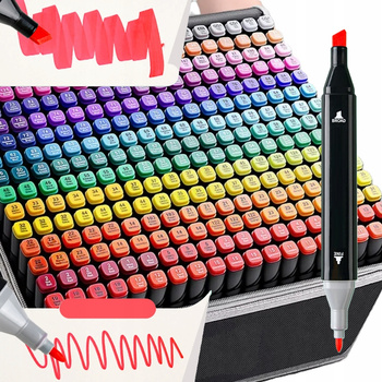 Alkoholové fixy Oboustranné fixy Fixy XXL sáček 168 ks