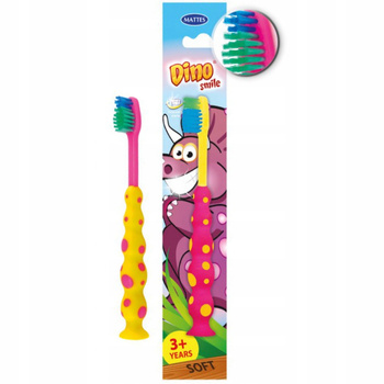 Matný manuální zubní kartáček pro děti 3+ s měkkou přísavkou