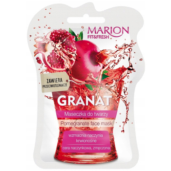 Marion Fit Fresh posilující pleťová maska s extraktem z granátového jablka 7,5 ml