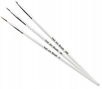 Sada zdobicích štětců s přírodními štětinami, 3 ks