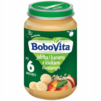 Bobovita Dětský dezert Jablka Banány Ovesné lepidlo po 6 měsících 190g