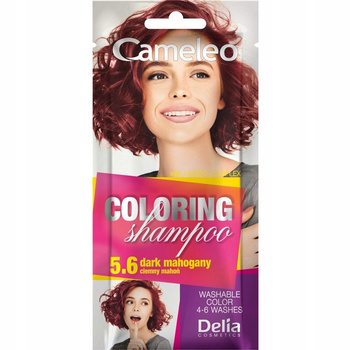 Delia Cameleo Coloring Shampoo Shampoo 5.6 tmavý mahagon 40 ml